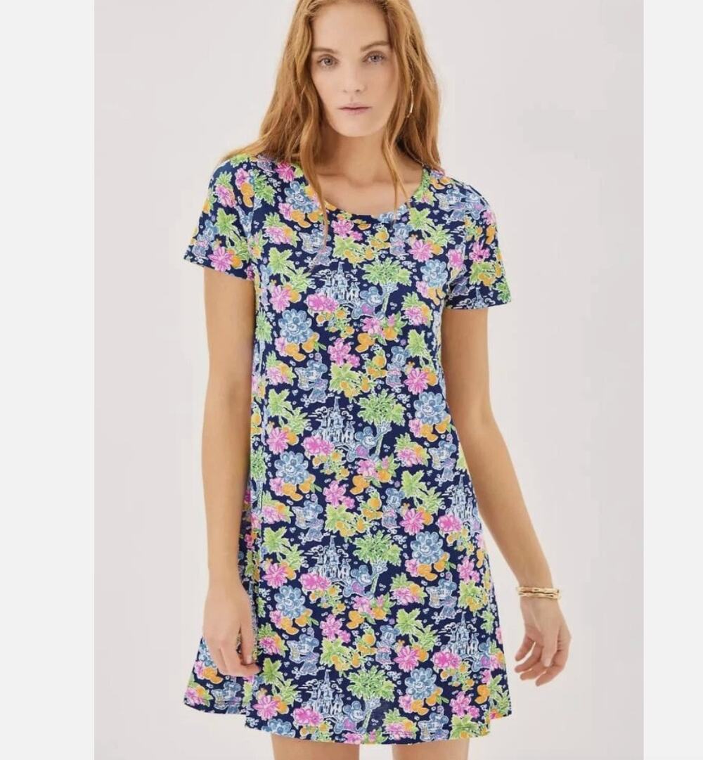 Lilly Pulitzer Lilly Loves Disney Cody Dress Aegean Navy Size XL
